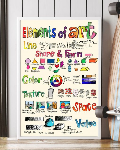 Great Quality Elements Of Art Colorful Poster