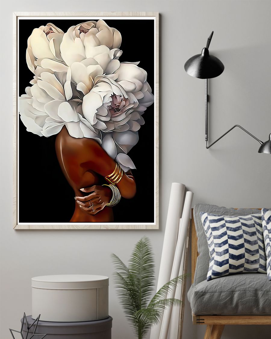 Amazon Floral Head Woman Poster