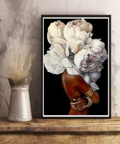 3D Floral Head Woman Poster
