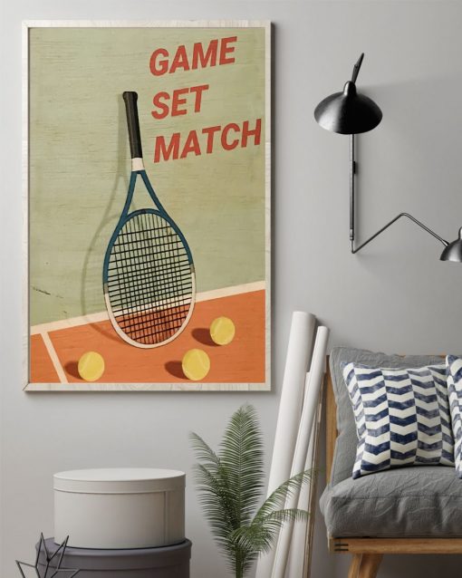 Official Game Set Match Tennis Poster