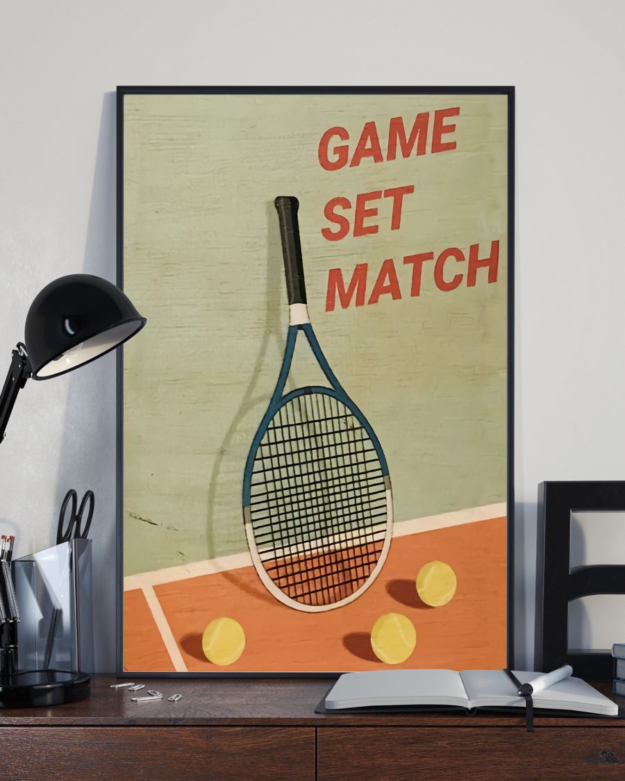 Awesome Game Set Match Tennis Poster