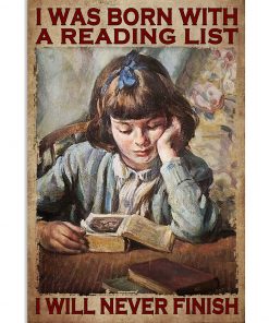 I Was Born With The Reading List Girl Poster