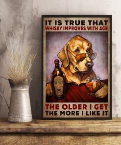 Wonderful It Is True That Whisky Improves With Age Dog Poster