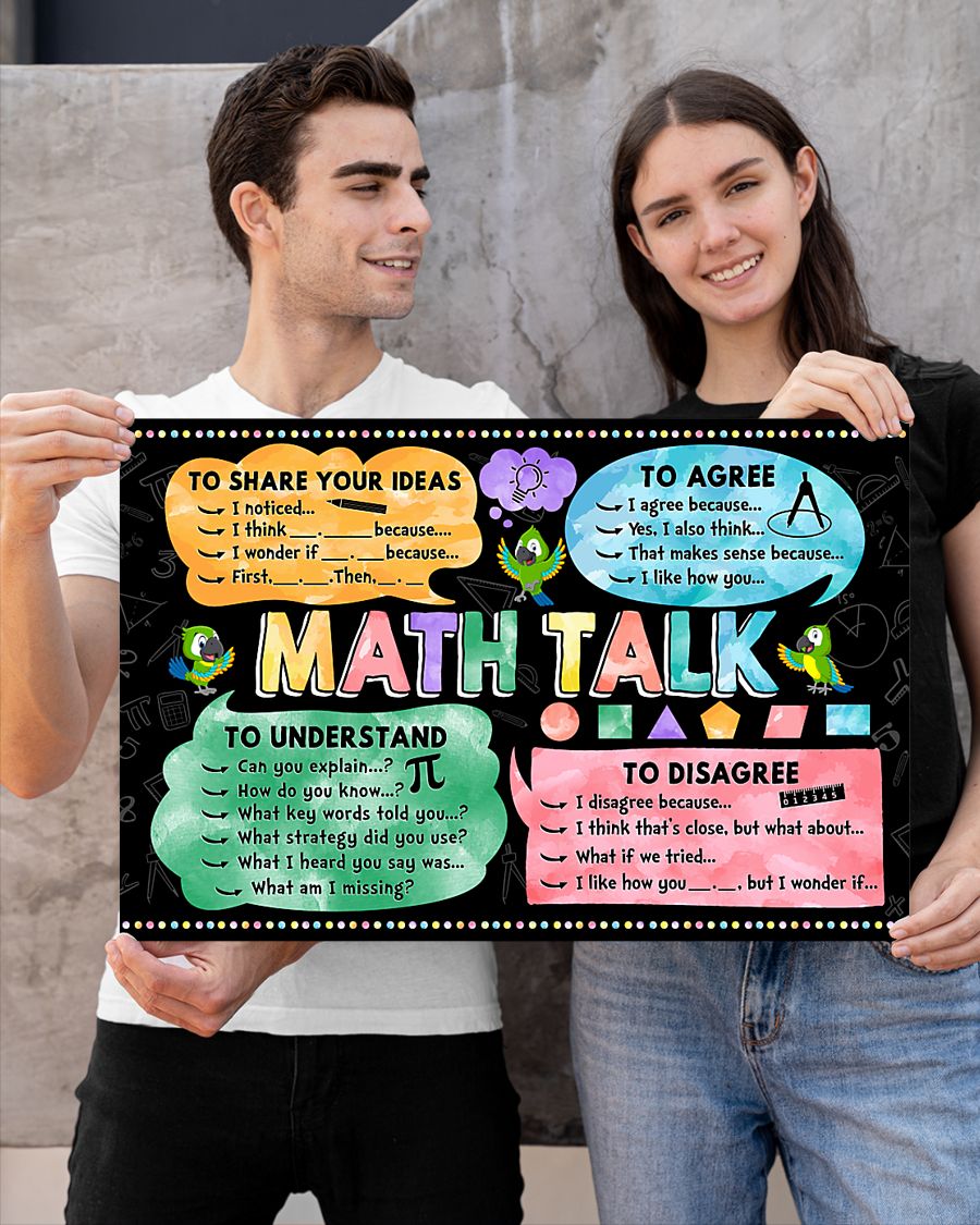 Very Good Quality Math Classroom Math Talk Poster