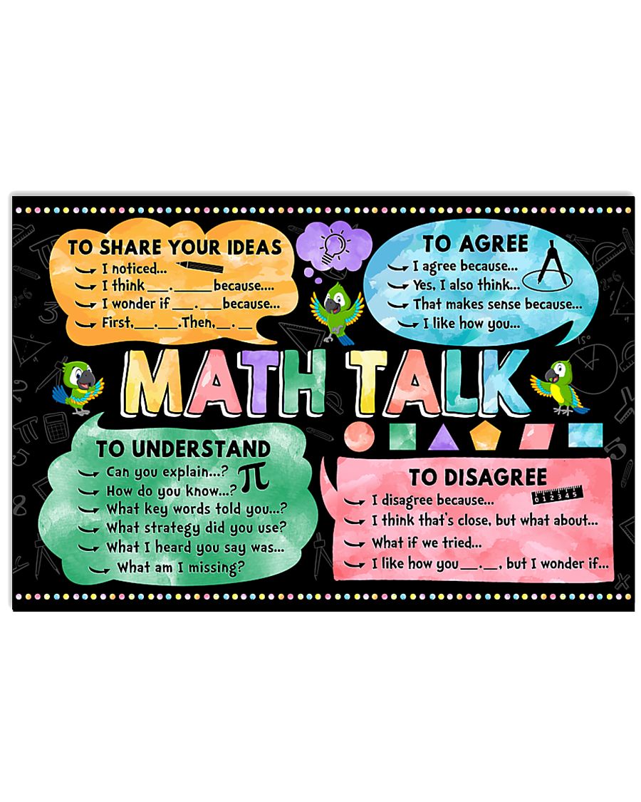 Amazon Math Classroom Math Talk Poster
