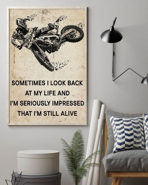 All Over Print Motorcycles - Sometimes I Look Back At My Life Poster