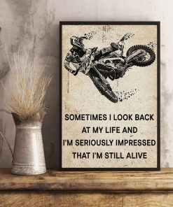 Print On Demand Motorcycles - Sometimes I Look Back At My Life Poster