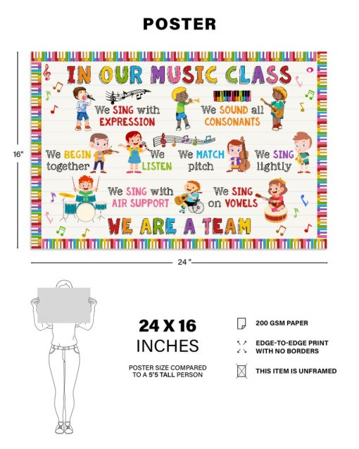 Limited Edition Music In Our Music Class We Are A Team Poster