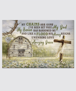 My Chains Are Gone Jesus Landscape Poster