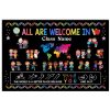 Personalized Classroom Poster All Are Welcome In Class Poster