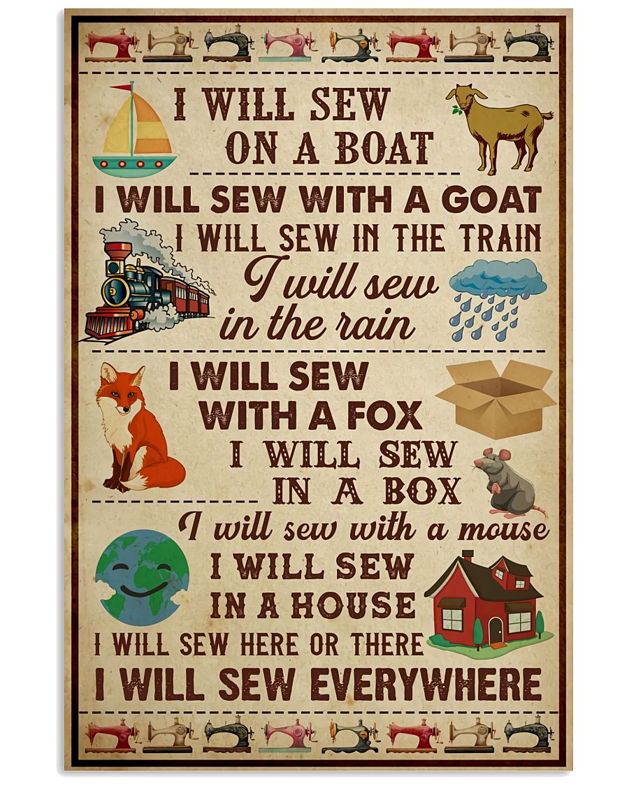Sewing I Will Sew Everywhere Poster