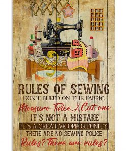 Sewing There Are Rules Poster