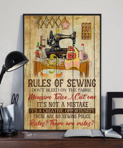 Father's Day Gift Sewing There Are Rules Poster