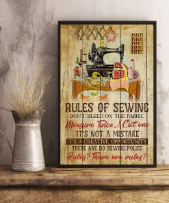 Unique Sewing There Are Rules Poster