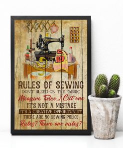 Great artwork! Sewing There Are Rules Poster