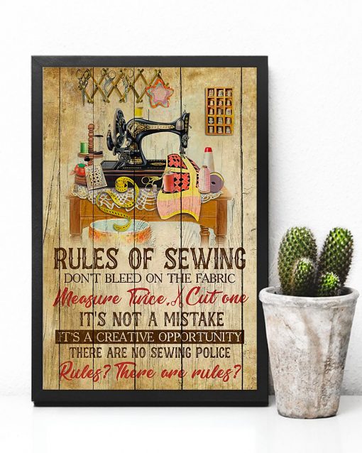 Great artwork! Sewing There Are Rules Poster