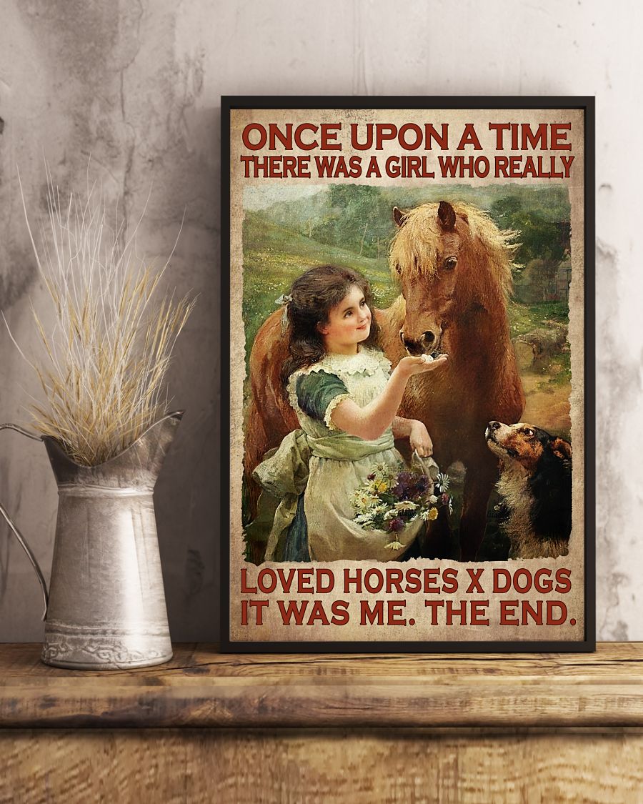 3D There Was A Girl Who Really Love Horses X Dogs Poster