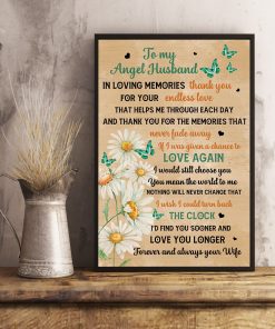 Fantastic To My Angel Husband In Loving Memories Thank You For Your Endless Love Poster
