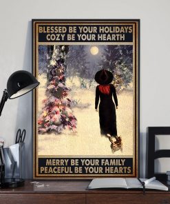 Beautiful Witch Blessed Be Your Holidays Poster