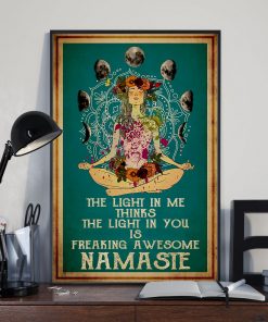 Ships From USA Yoga Awesome Namaste Poster