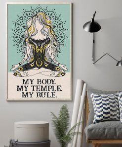 Hot Deal Yoga My Body My Temple My Rule Poster