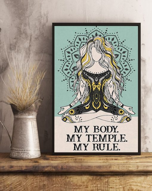 Us Store Yoga My Body My Temple My Rule Poster