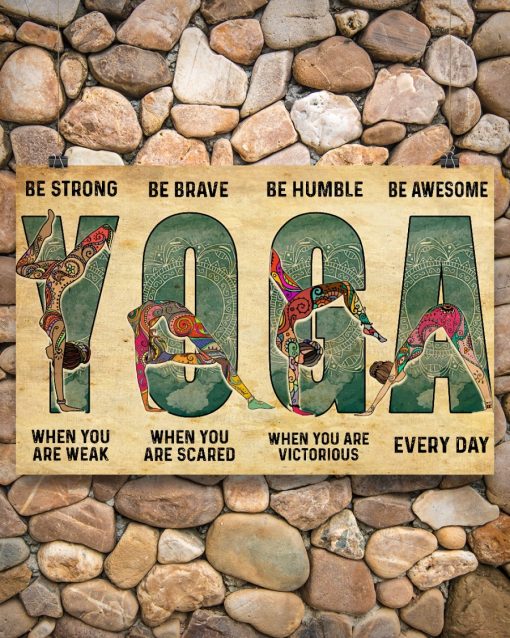 eBay Yoga Positions Be Strong When You Are Weak Poster