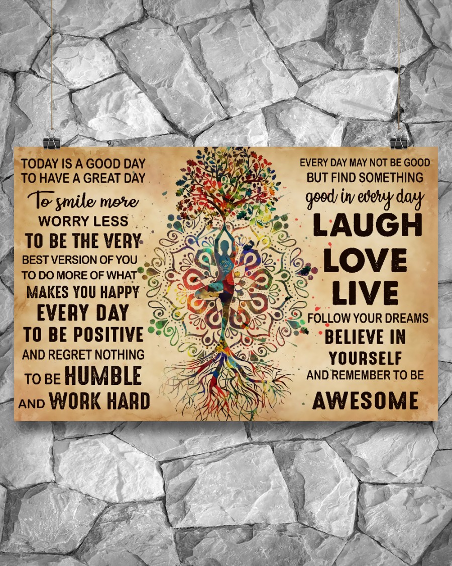 Top Selling Yoga Today Is A Good Day To Have A Great Day Poster