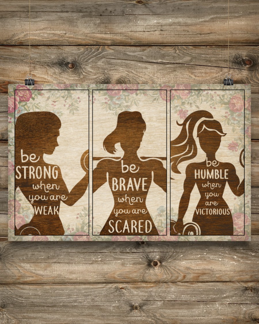 All Over Print Fitness Girl Be Strong When You Are Weak Girls Poster