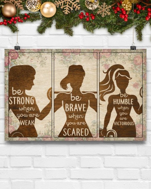 Free Fitness Girl Be Strong When You Are Weak Girls Poster