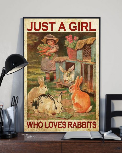 Luxury Just A Girl Who Loves Rabbit Poster