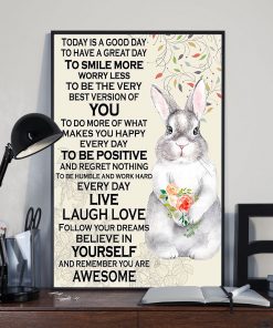 eBay Rabbit Believe In Yourself And Remember You Are Awesome Poster