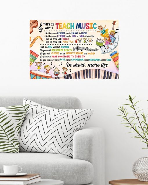 Handmade This Is Why I Teach Music - Music Class Poster