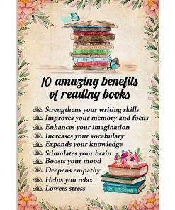 10 Amazing Benefits Of Reading Books Poster