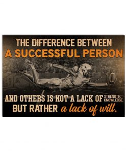 Baseball The Difference Between A Successful Person And Others Is Lack Of Will Poster
