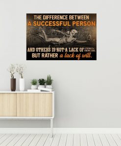 Free Ship Baseball The Difference Between A Successful Person And Others Is Lack Of Will Poster