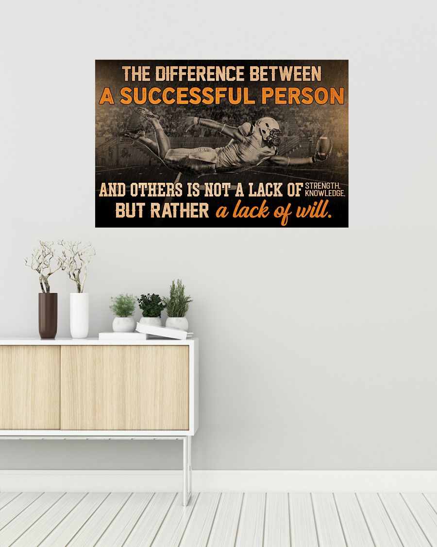 Luxury Baseball The Difference Between A Successful Person And Others Is Lack Of Will Poster