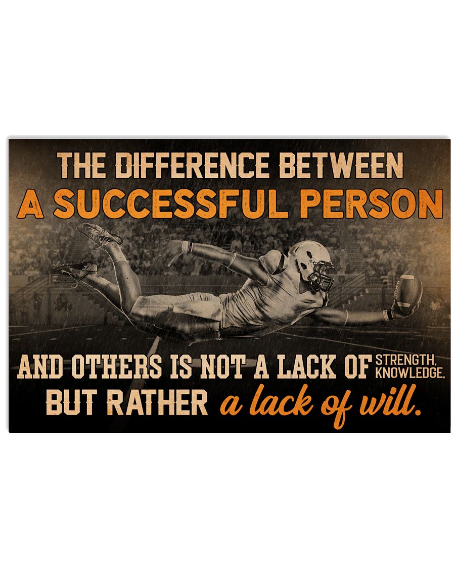 New Baseball The Difference Between A Successful Person And Others Is Lack Of Will Poster