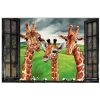 Giraffe Garden Window Poster