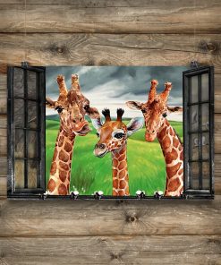 Best Shop Giraffe Garden Window Poster