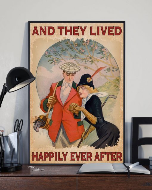 Awesome Golf Couple And They Lived Happily Ever After Poster