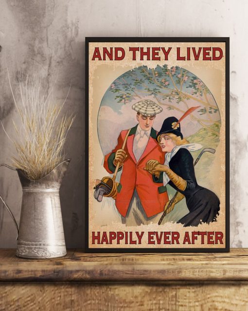 US Shop Golf Couple And They Lived Happily Ever After Poster