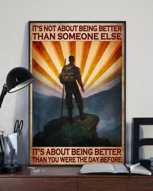Amazon Hiking It's About Being Better Than You Were The Day Before Poster