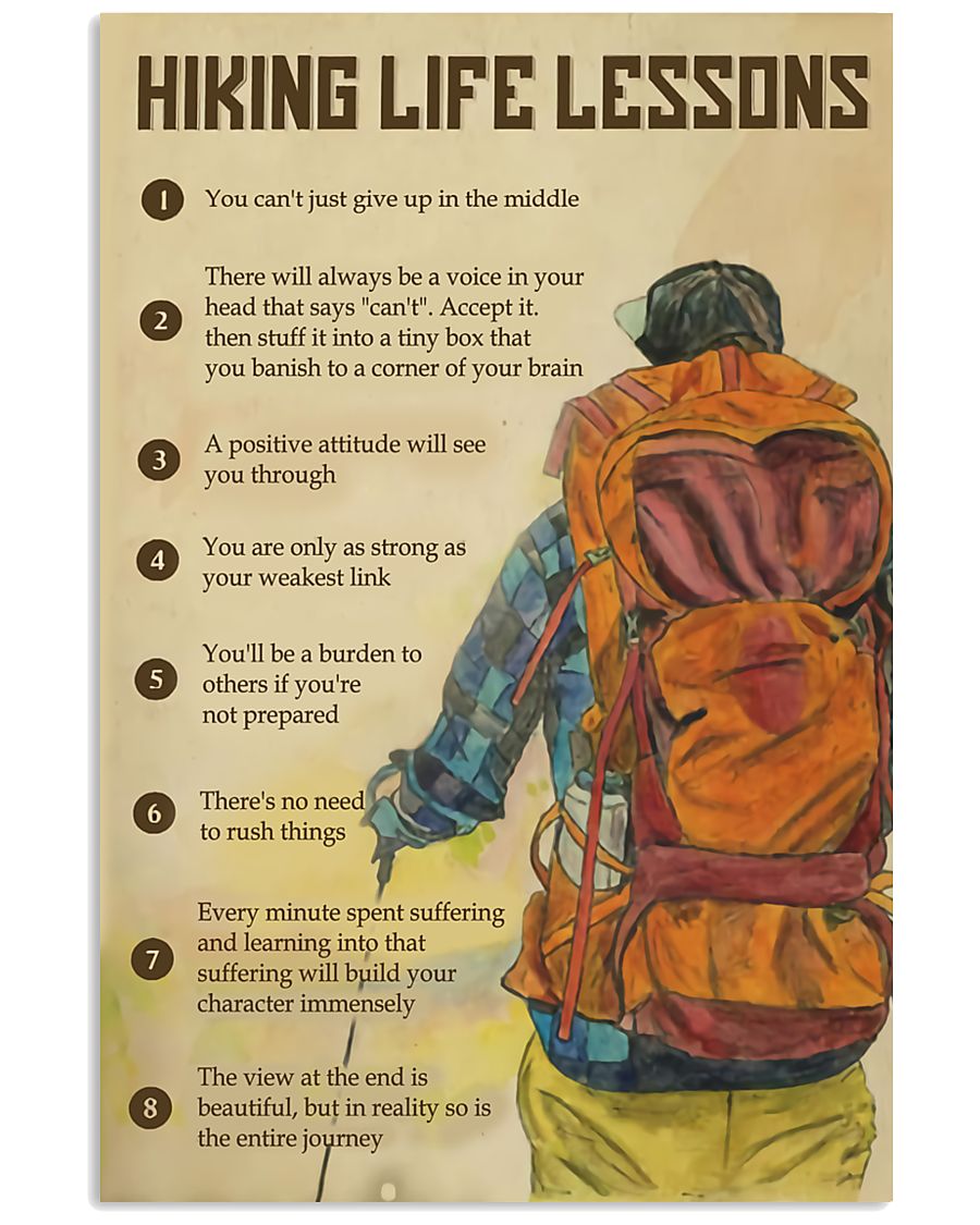 Hiking Life Lessons Poster