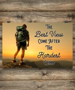Rating Hiking - The Best View Comes After The Hardest Climb Poster