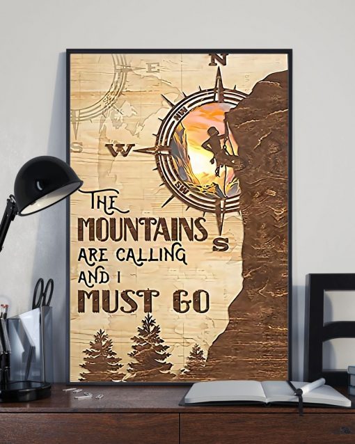 Great Hiking - The Mountains Are Calling And I Must Go Poster