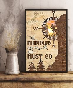 Vibrant Hiking - The Mountains Are Calling And I Must Go Poster