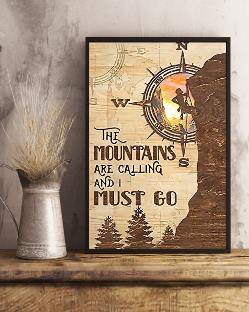 Vibrant Hiking - The Mountains Are Calling And I Must Go Poster