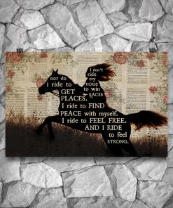 Adorable Horse Girl I Ride To Find Peace With Myself Poster