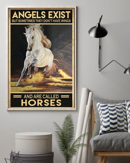 Us Store Horses Angels Exist But Sometimes They Don't Have Wings Poster